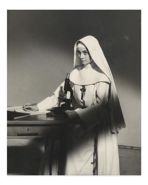 Audrey Hepburns Personally Owned Photo From The Nuns Story -- Taken by Photographer Pierluigi Praturlon, Measuring 9.5 x 11.75
